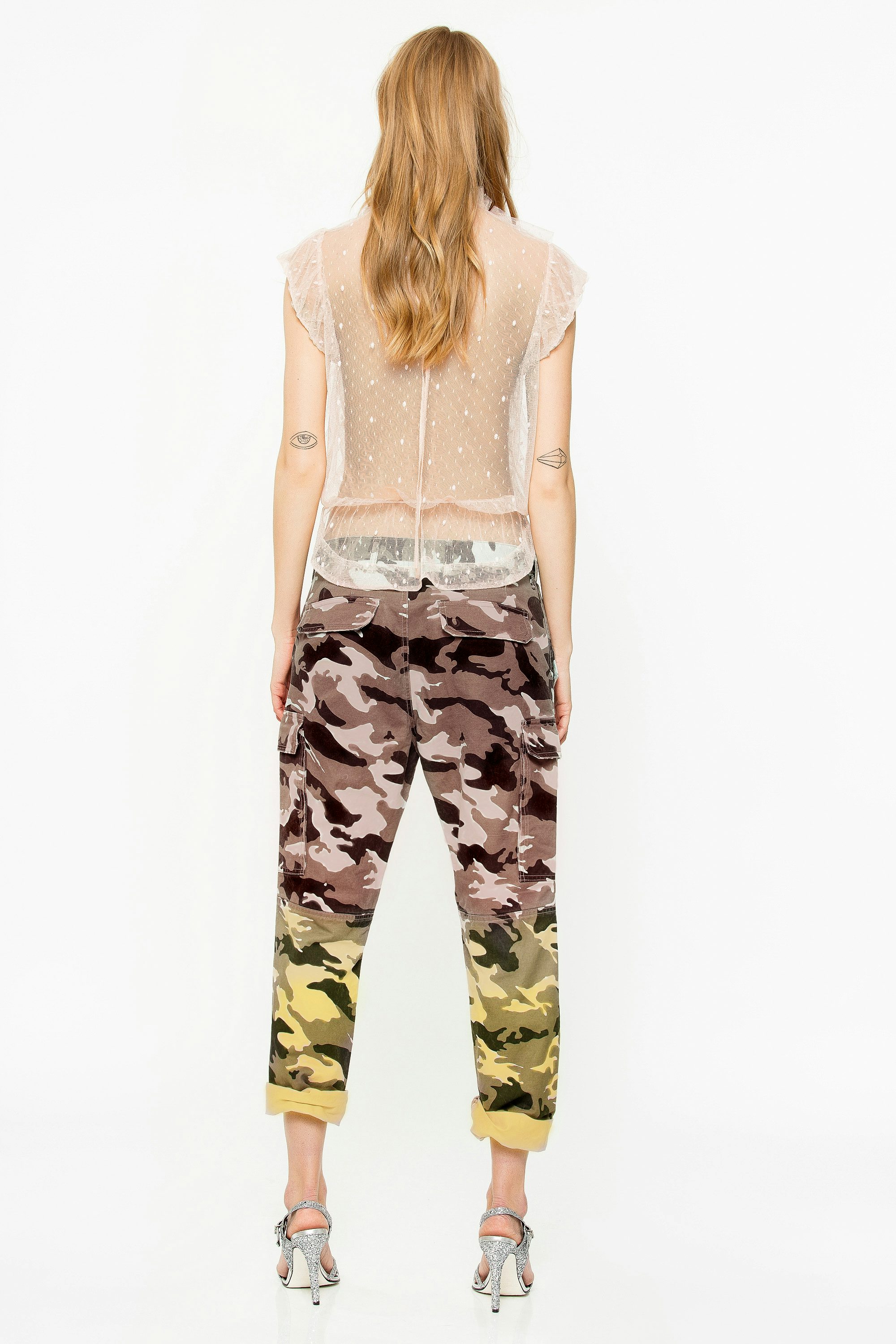 Top Tibo Mesh - Top aus Tüll mit Volants